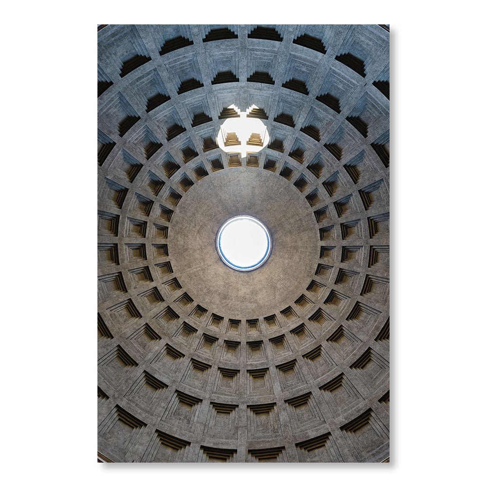 Tableau Moderne pas cher SBL0009 - Dôme Panthéon Space Invaders Rome Italie - Tableau déco Graphique