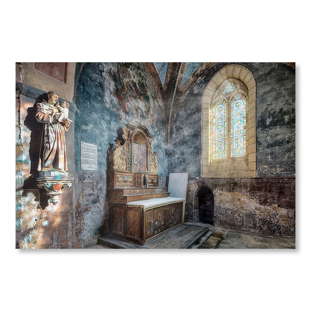 Tableau Moderne pas cher SBL0068 - Eglise Sainte Catherine à Carlux Dordogne France - Tableau déco Spiritualité
