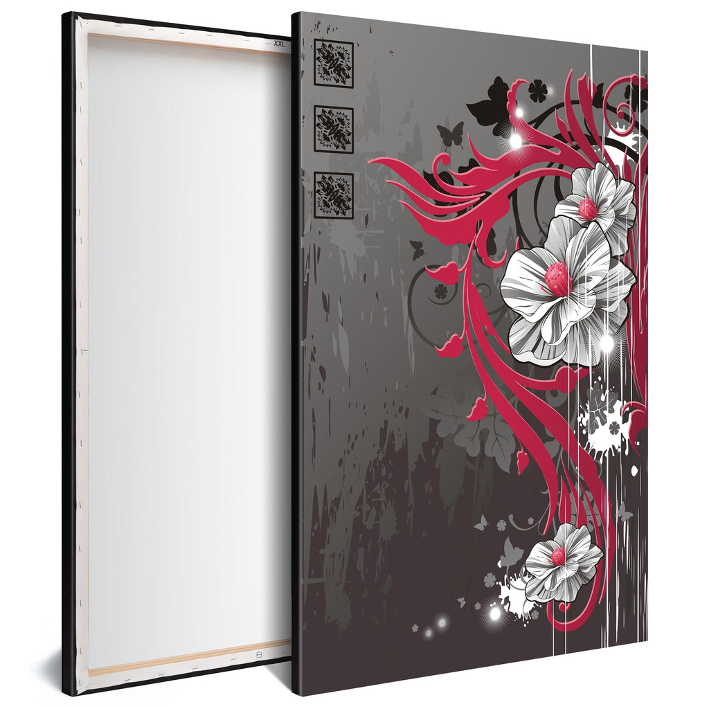 Tableau Moderne pas cher DST0001 - Illustration fleurs style japonais - Tableau déco Fantastique