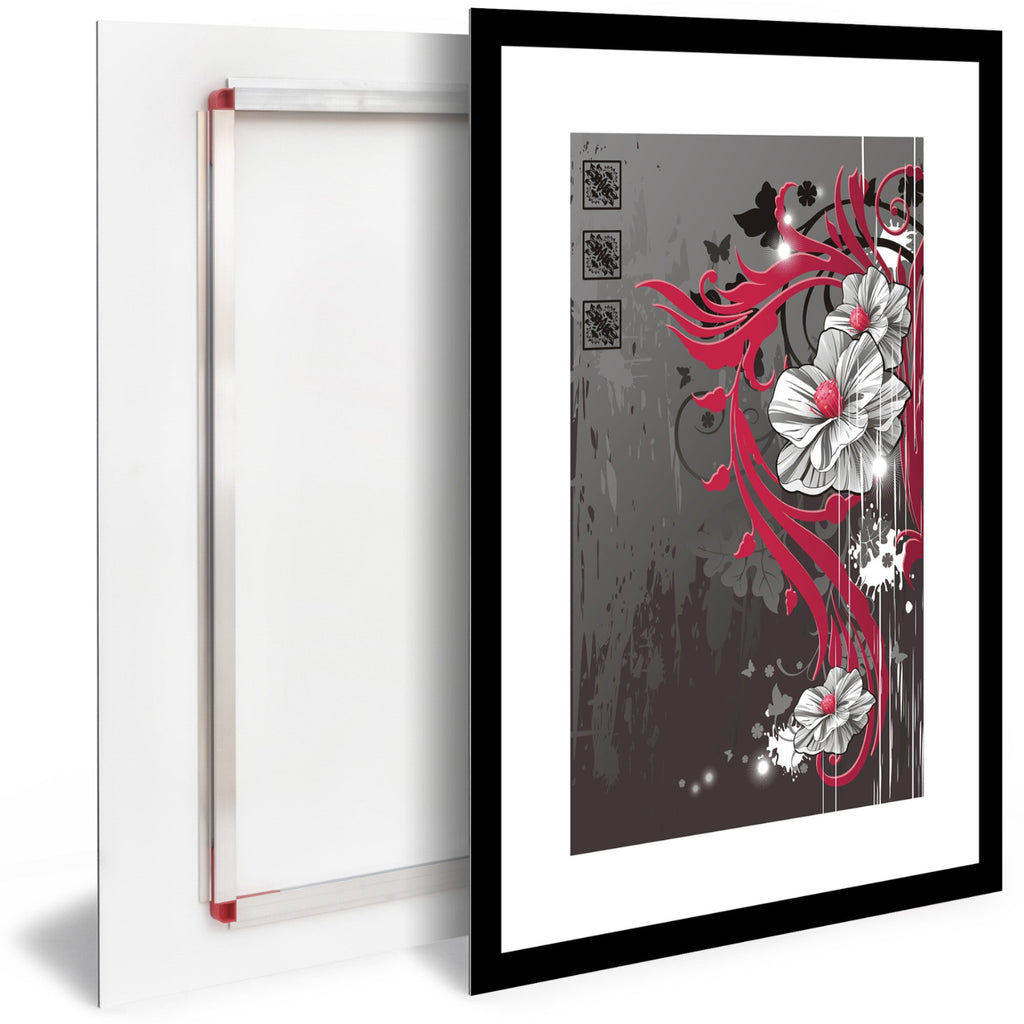 Tableau Moderne pas cher DST0001 - Illustration fleurs style japonais - Tableau déco Fantastique