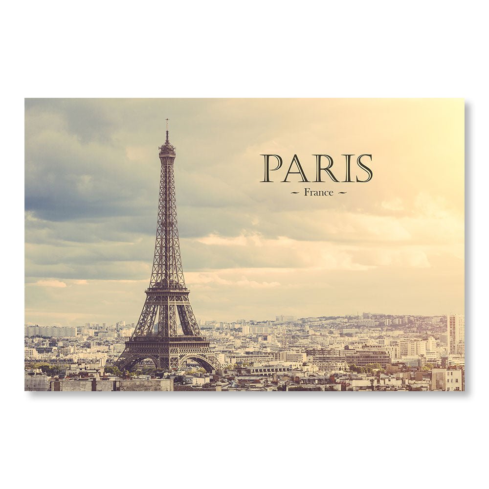 Modernes Design-Wanddekorationsgemälde DST0014 - Gemälde von Paris und dem Eiffelturm in Frankreich - Stadtdekorationsgemälde - Printadeco