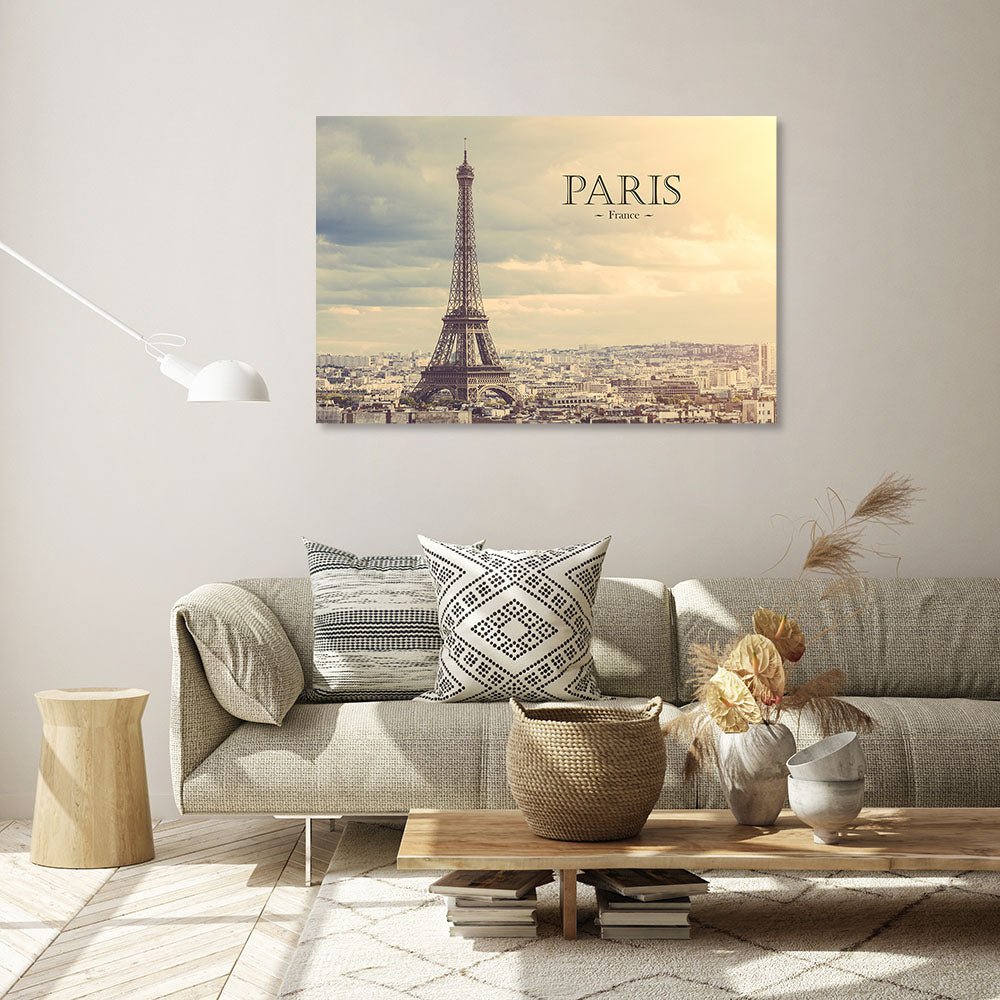 Décoration Murale Moderne DST0014 - Tableau de Paris et la Tour Eiffel en  France - Tableau déco Ville - Printadeco – Printadeco-SAS