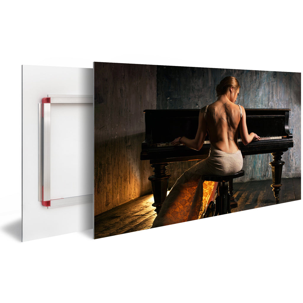 Tableau Moderne pas cher DST0017 - Jeune femme jouant du piano - Tableau déco Glamour