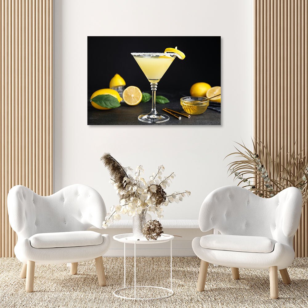 Tableaux sur verre acrylique Citron cocktail 