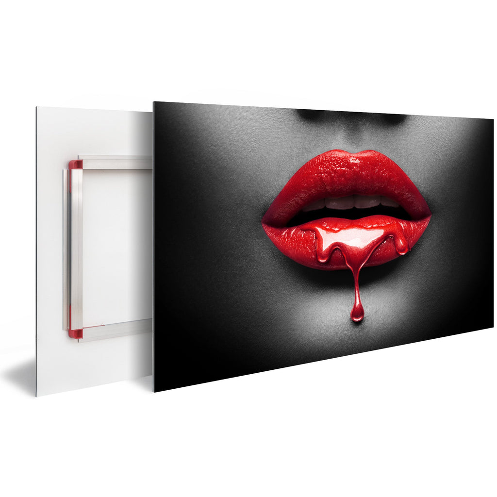 Tableau Moderne pas cher DST0085 - Lèvres rouges sensuelles glamour - Tableau déco Glamour