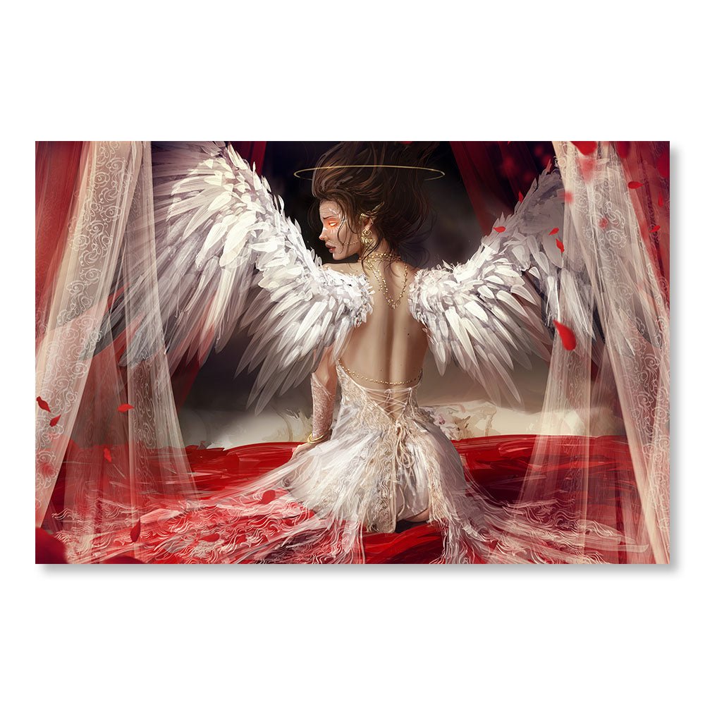 Günstiges modernes Gemälde DST0095 – Roter Engel – Fantasy-Dekorationsgemälde