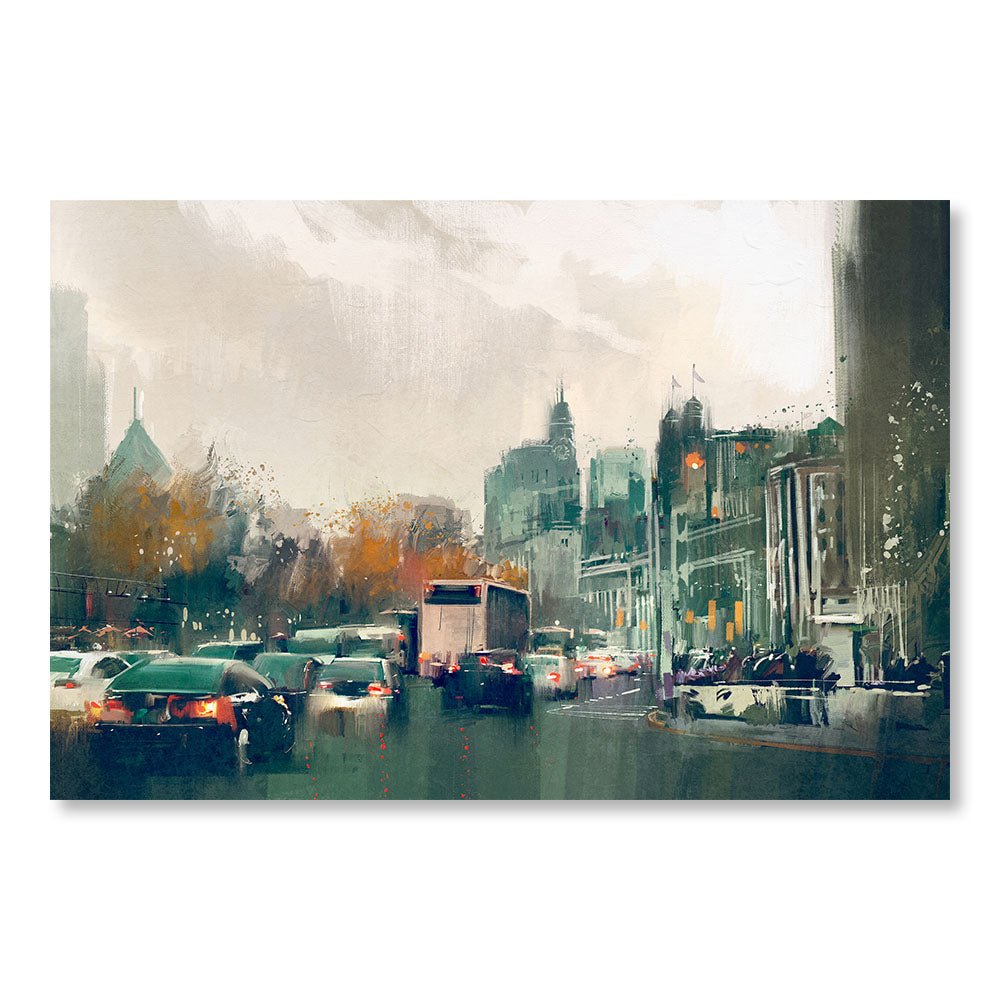 Modern Design Wall Decoration Painting DST0134 - City traffic painting - City decorative painting - Printadeco
