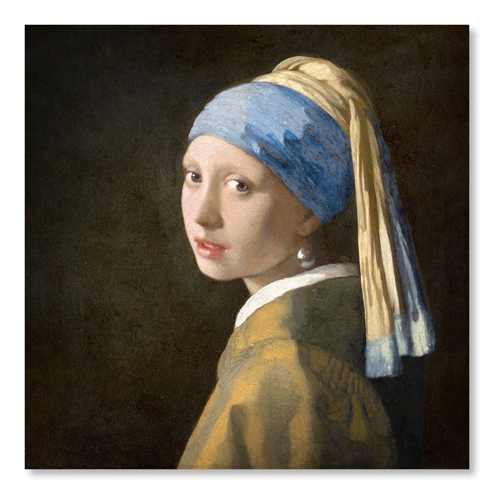 Modernes Design-Wanddekorationsgemälde JVM0001 – Das Mädchen mit dem Perlenohrring – Johannes Vermeer – Hochauflösendes Gemälde (exklusiv) – Printadeco