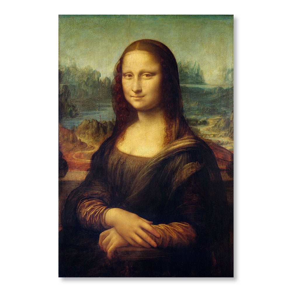 Modernes Design-Wanddekorationsgemälde LDV0001 – Die Mona Lisa, Mona Lisa, Leonardo Da Vinci – Einzigartiges Gemälde mit sehr hoher Auflösung (exklusiv bei Printadeco) – Printadeco