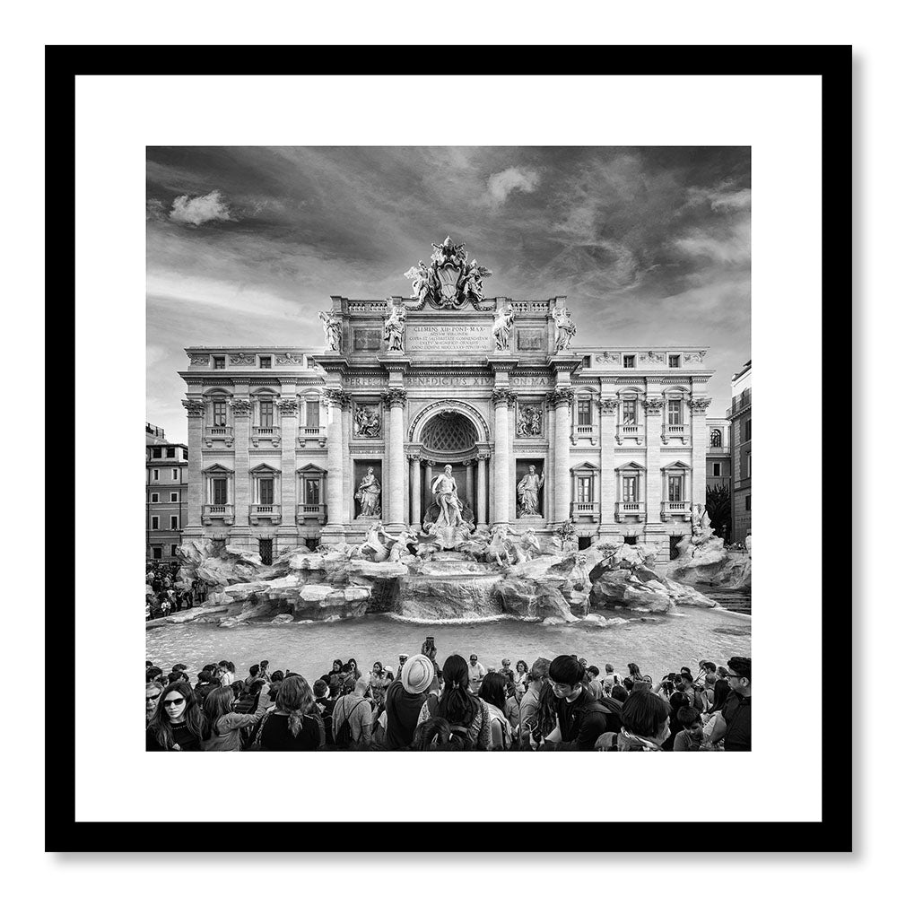 SBL0006NB Fontaine de Tr vi Rome Italie Tableau d co Ville Noir et Blanc