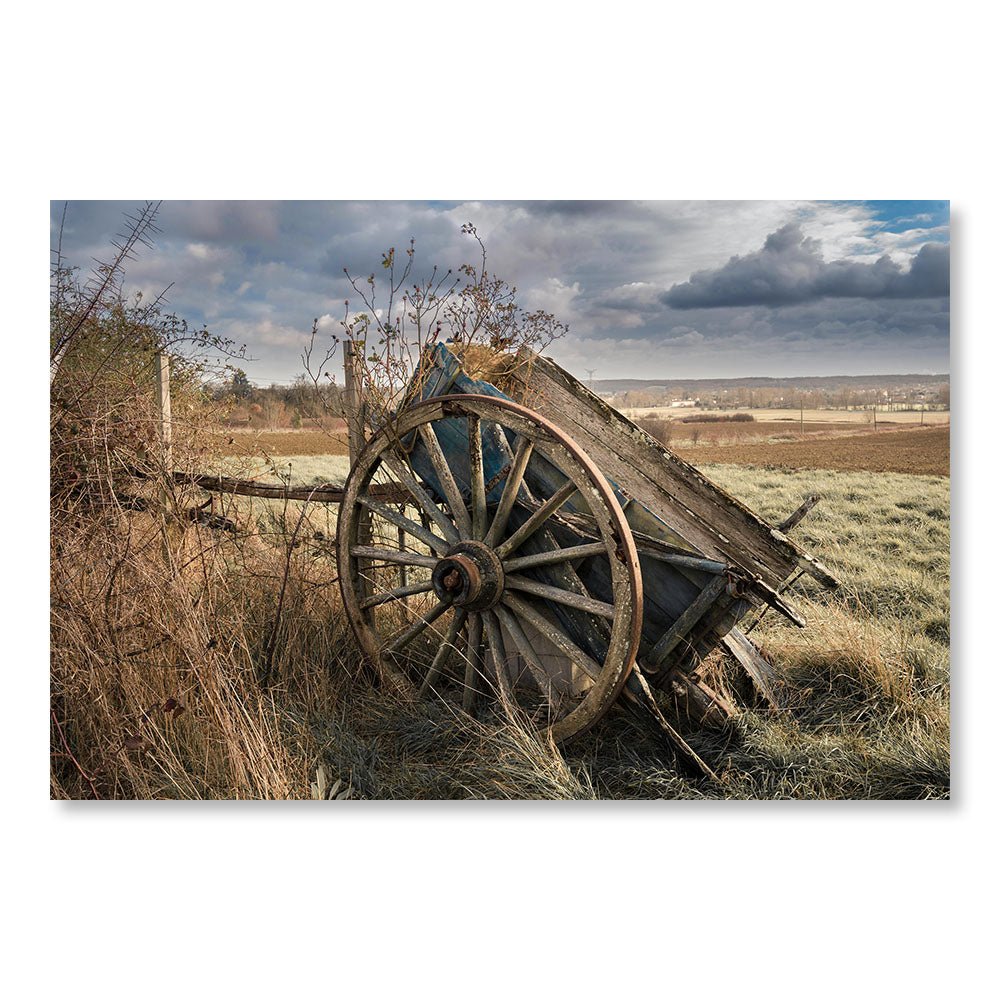 Modern Design Wall Decoration Painting SBL0022 - Cart in a field in France - Country decorative painting - Printadeco
