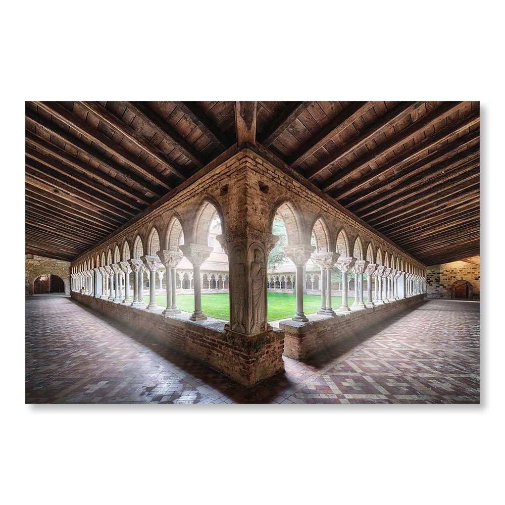 Modern Design Wall Decoration Painting SBL0036 - Cloister of the Abbey of Moissac France - Graphic Decorative Painting - Printadeco