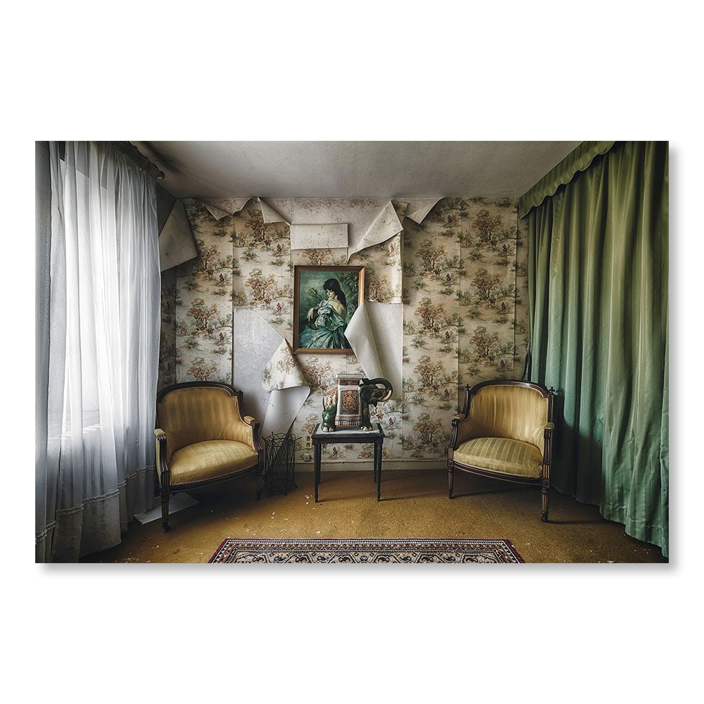 Décoration Murale Moderne SBL0157 - Salon de thé dans un château abandonné  en France - Tableau déco Décadence Urbex - Printadeco – Printadeco-SAS