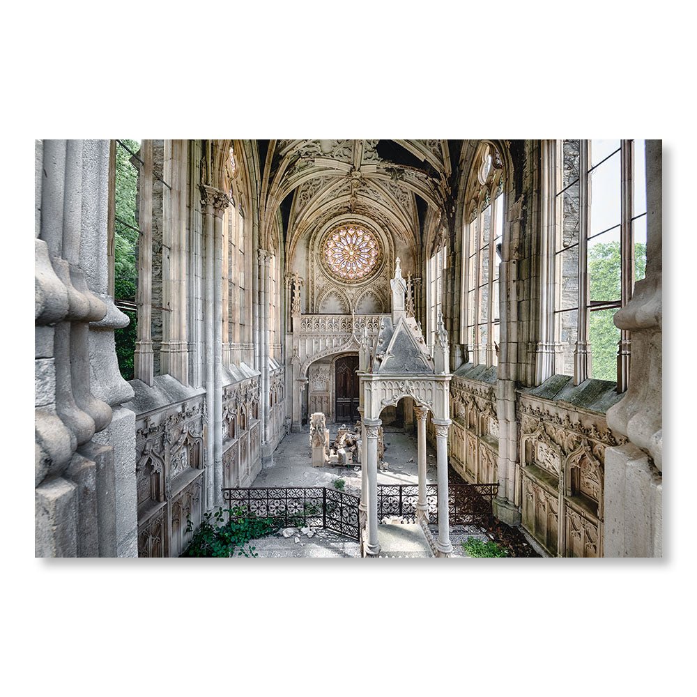 Tableau Décoration Murale Moderne Design SBL0210 - Ancienne Chapelle abandonnée en France - Tableau déco Spiritualité Architecture - Printadeco
