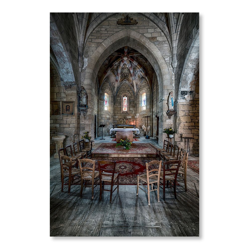 Tableau Moderne pas cher SBL0067 - Eglise Saint Julien de Lampon Périgord France - Tableau déco Spiritualité